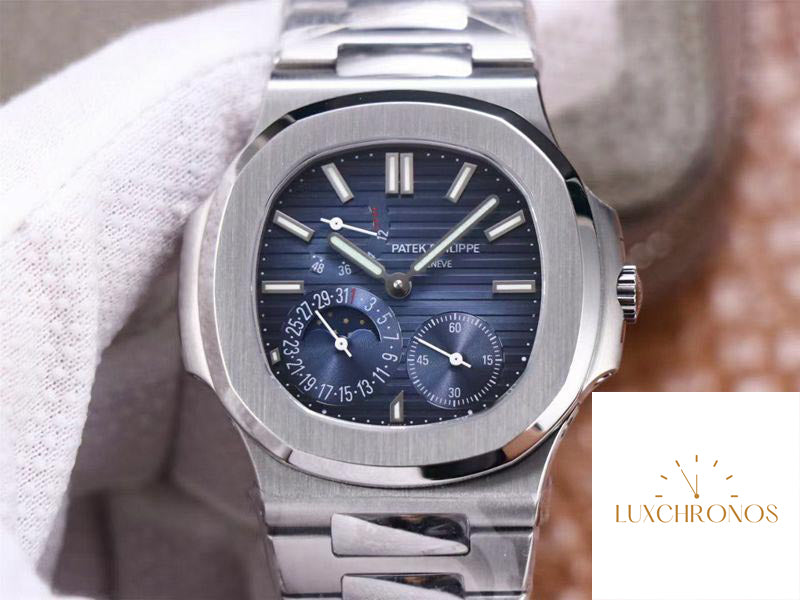 Patek Philippe Nautilus 5712/1A-001 1:1 Best Edition Blue Dial Steel Strap Swiss Movement