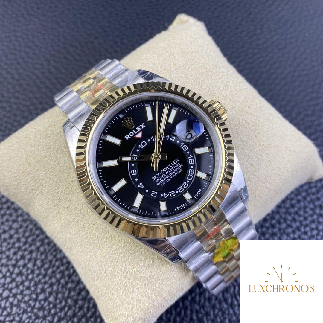 Replica Rolex Sky Dweller M336933-0004 1:1 Best Edition Noob Factory V2 Black Dial
