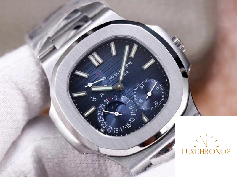 Patek Philippe Nautilus 5712/1A-001 1:1 Best Edition Blue Dial Steel Strap Swiss Movement