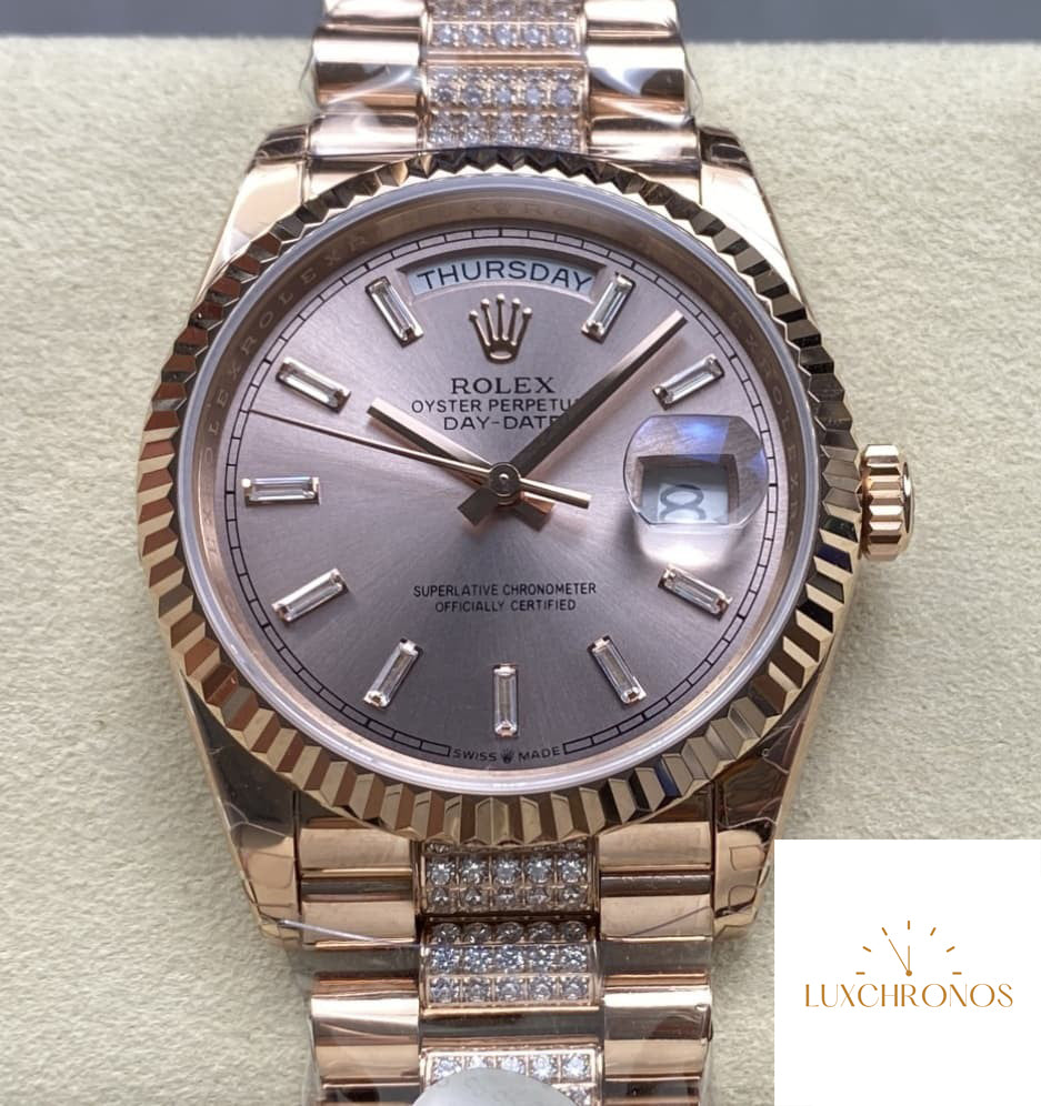 Replica Rolex DayDate m128235-0088 1:1 Best Edition 8+ Factory Silver Dial