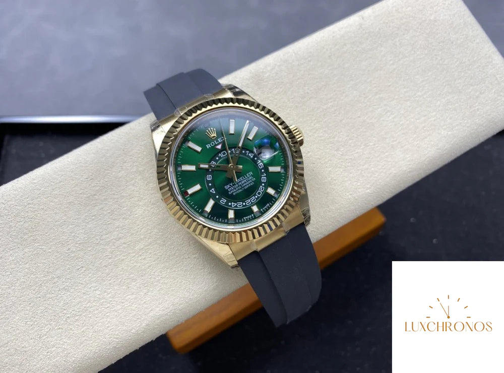 REPLICA ROLEX SKY-DWELLER 336238-0004 11 BEST VERSION NOOB FACTORY GREEN DIAL