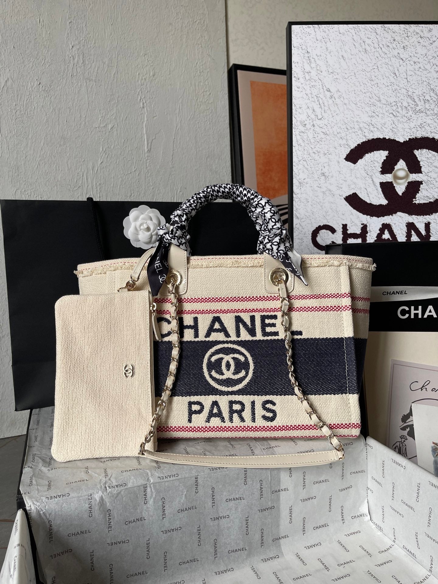 Chanel Classic Bag 3257# apricot blue