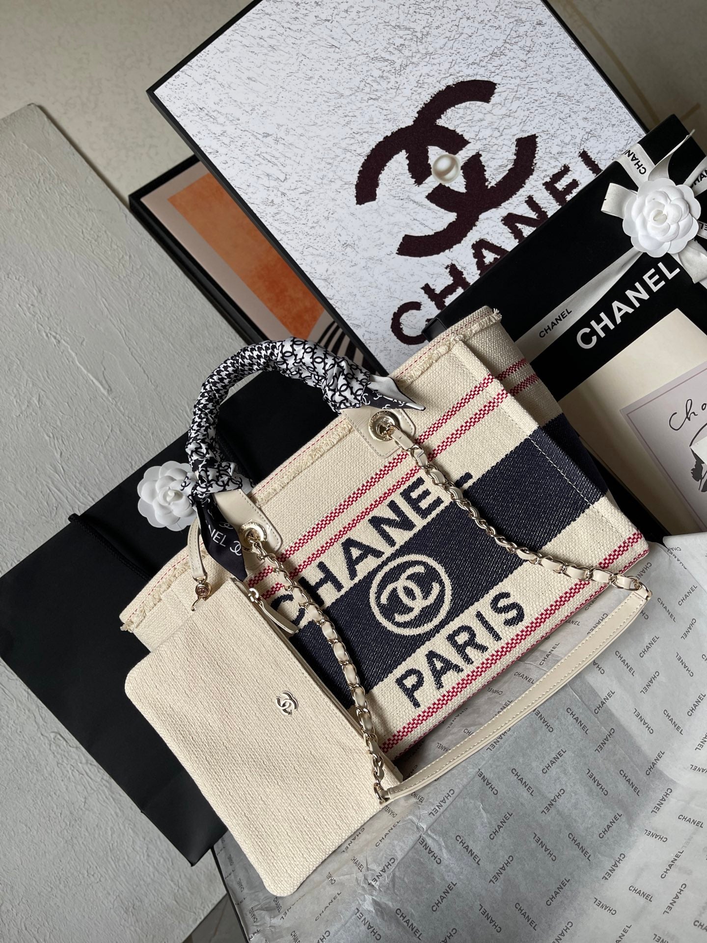Chanel Classic Bag 3257# apricot blue