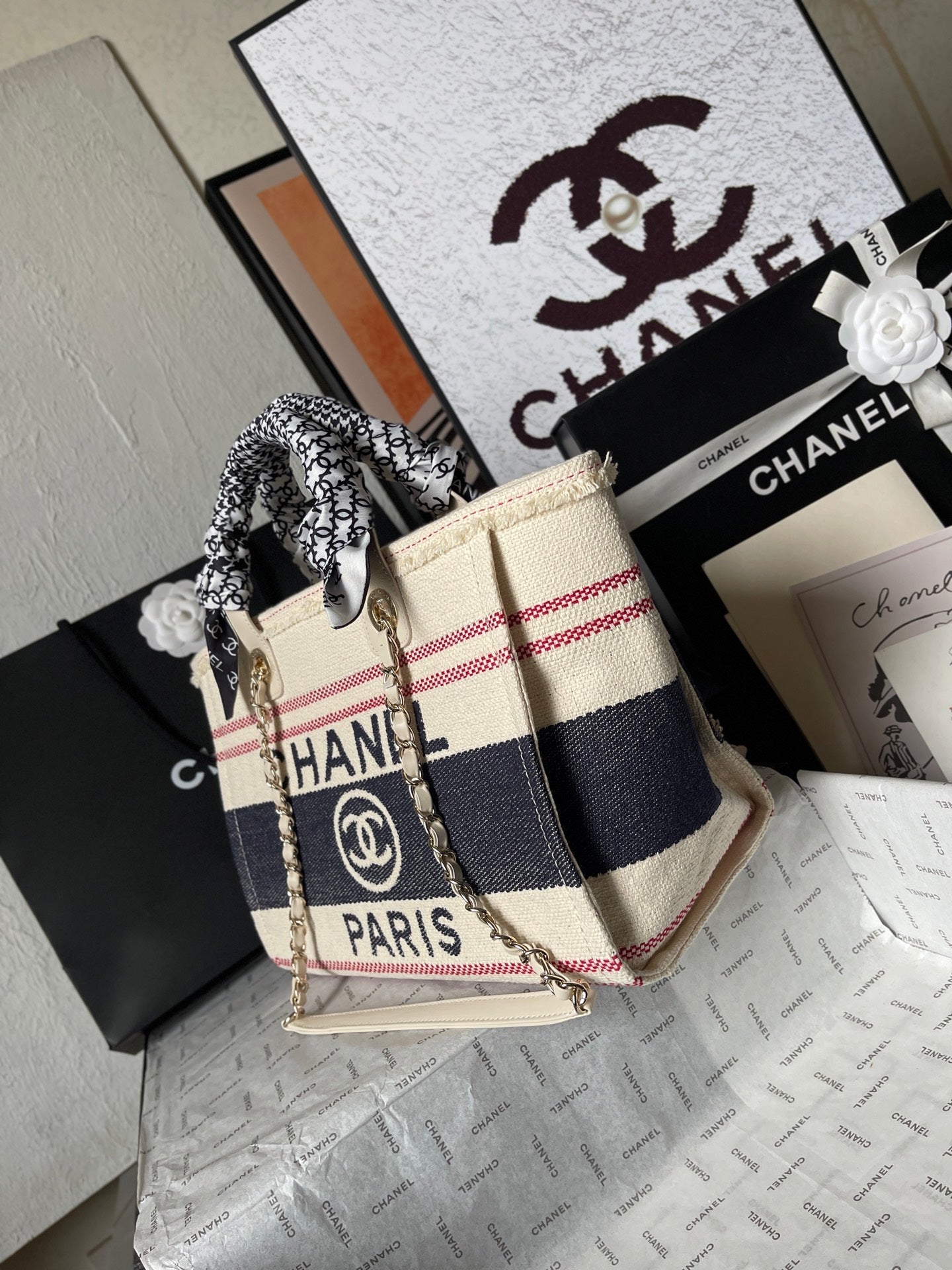 Chanel Classic Bag 3257# apricot blue