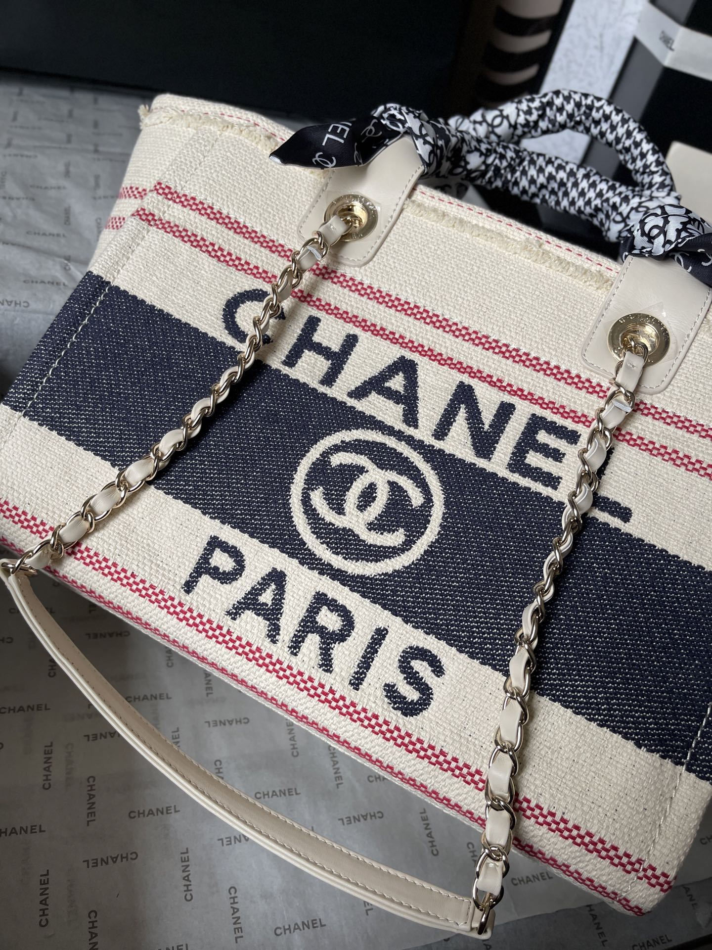 Chanel Classic Bag 3257# apricot blue