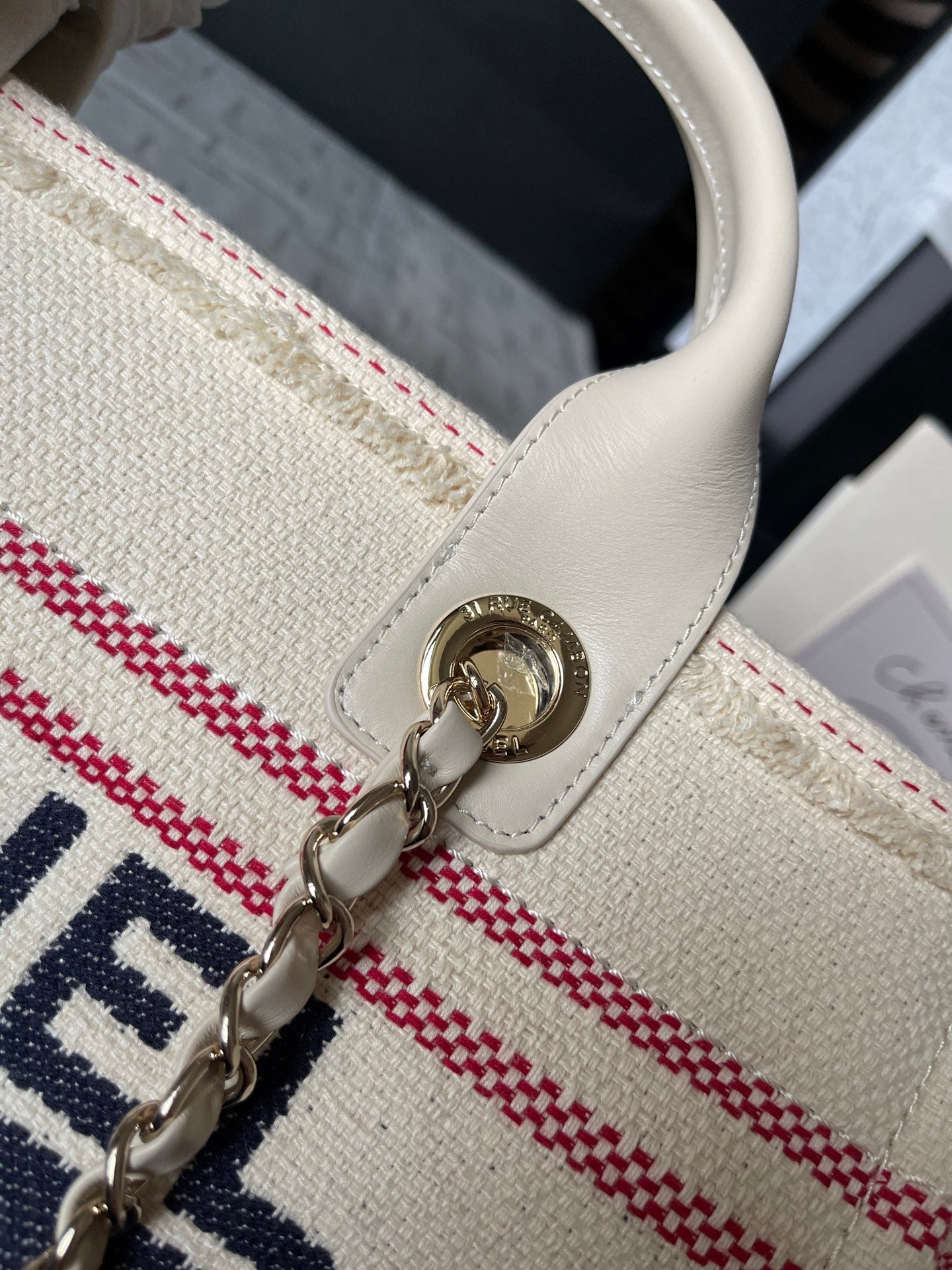 Chanel Classic Bag 3257# apricot blue