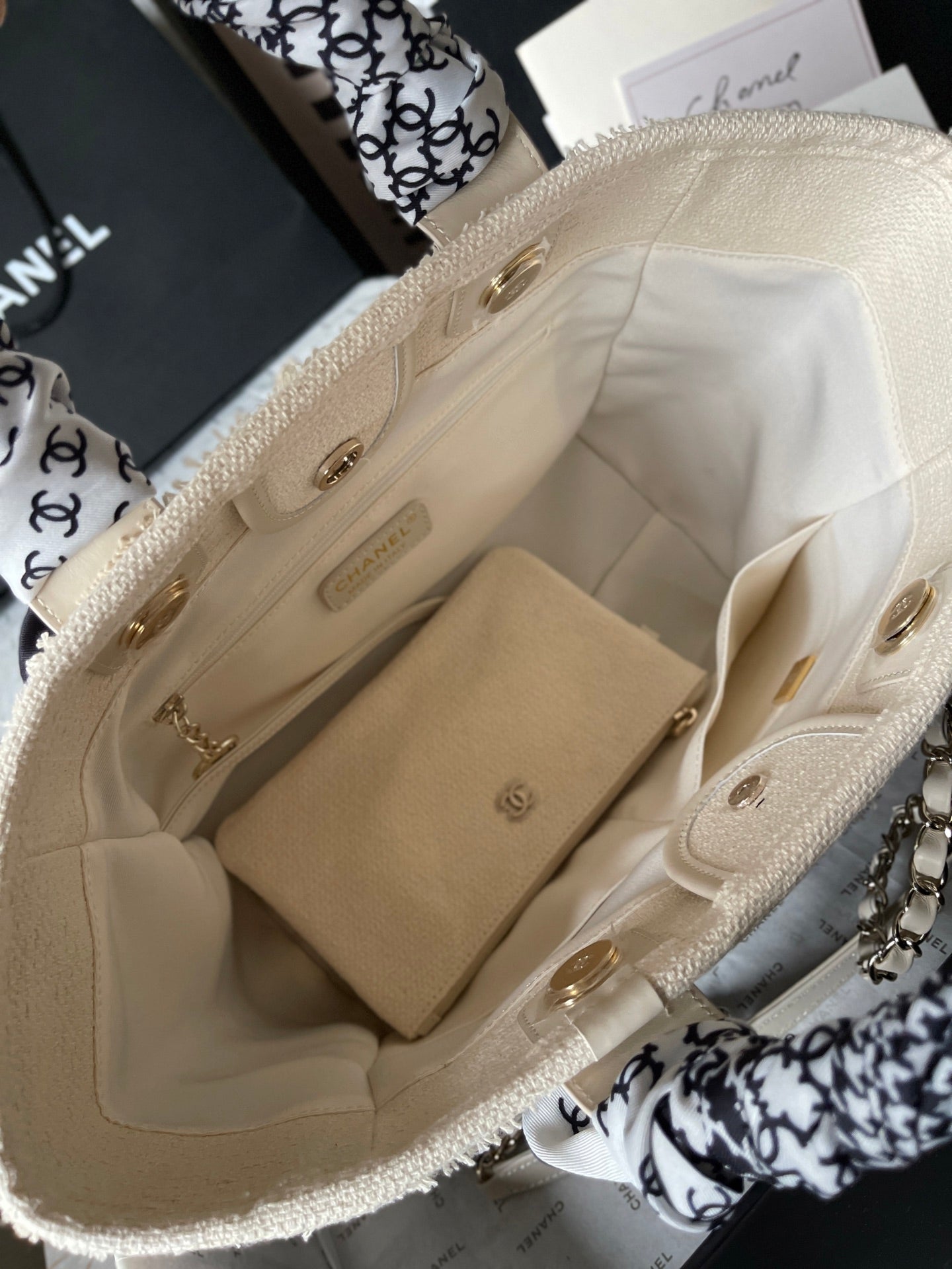 Chanel Classic Bag 3257# apricot blue