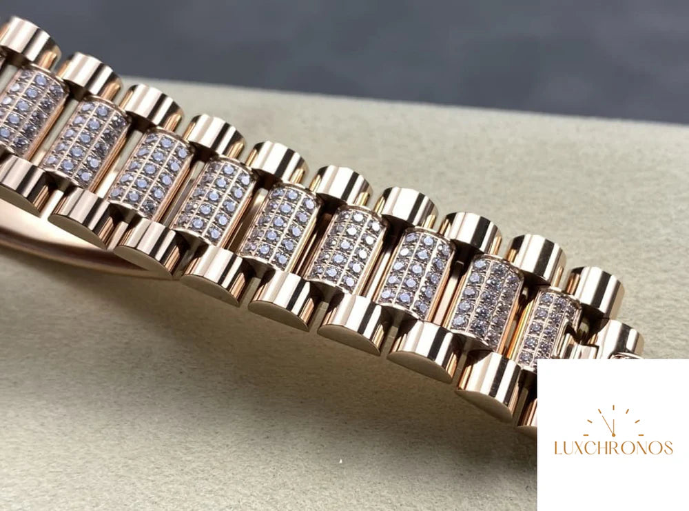 REPLICA ROLEX DAYDATE M128345RBR-0065 11 BEST EDITION 8+ FACTORY BLUE DIAL