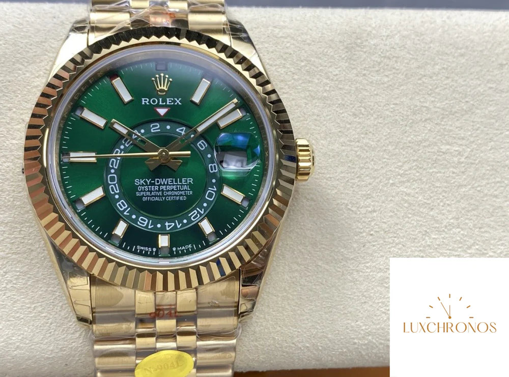 REPLICA ROLEX SKY-DWELLER M336938-0008 11 BEST VERSION NOOB FACTORY GREEN DIAL