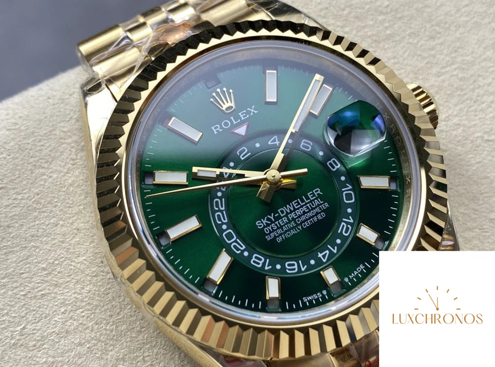 REPLICA ROLEX SKY-DWELLER M336938-0008 11 BEST VERSION NOOB FACTORY GREEN DIAL