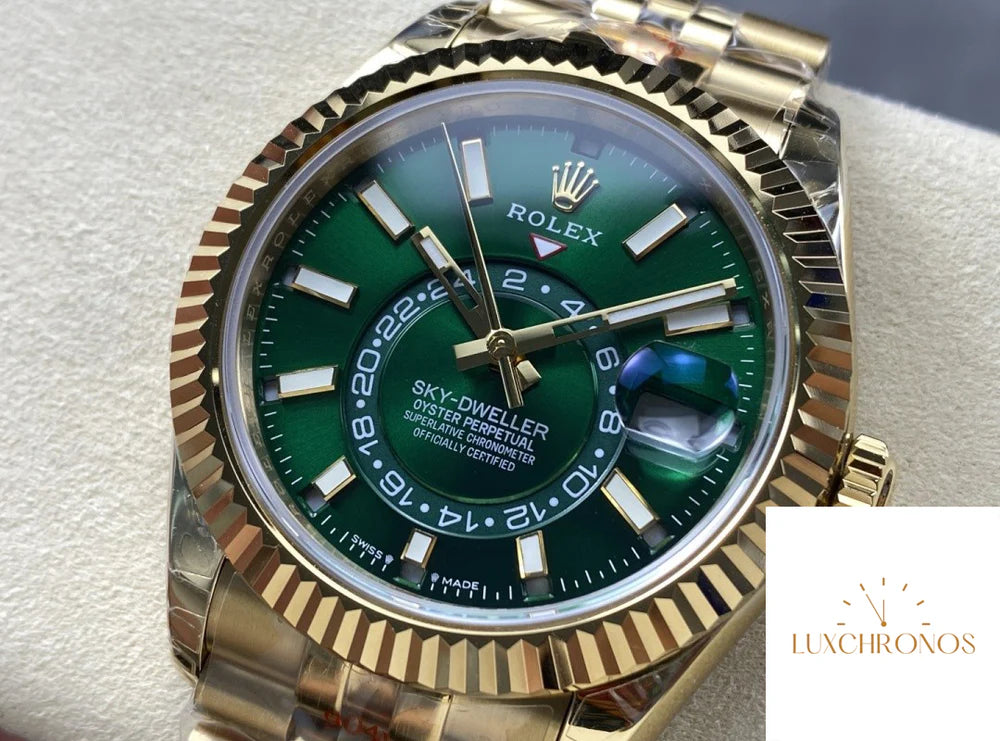 REPLICA ROLEX SKY-DWELLER M336938-0008 11 BEST VERSION NOOB FACTORY GREEN DIAL