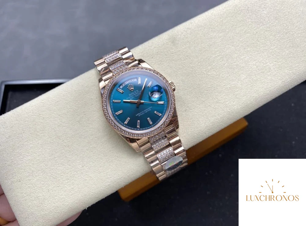 REPLICA ROLEX DAYDATE M128345RBR-0084 11 BEST EDITION 8+ FACTORY TEAL DIAL
