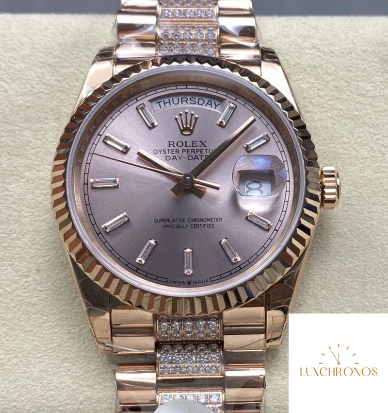 REPLICA ROLEX DAYDATE M128235-0088 11 BEST EDITION 8+ FACTORY SILVER DIAL