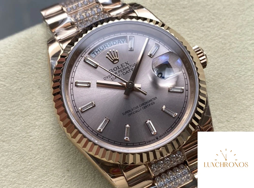 REPLICA ROLEX DAYDATE M128235-0088 11 BEST EDITION 8+ FACTORY SILVER DIAL