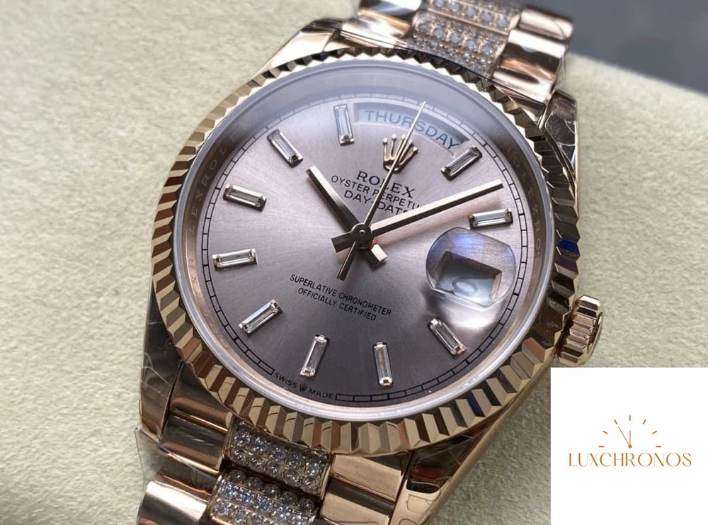 REPLICA ROLEX DAYDATE M128235-0088 11 BEST EDITION 8+ FACTORY SILVER DIAL