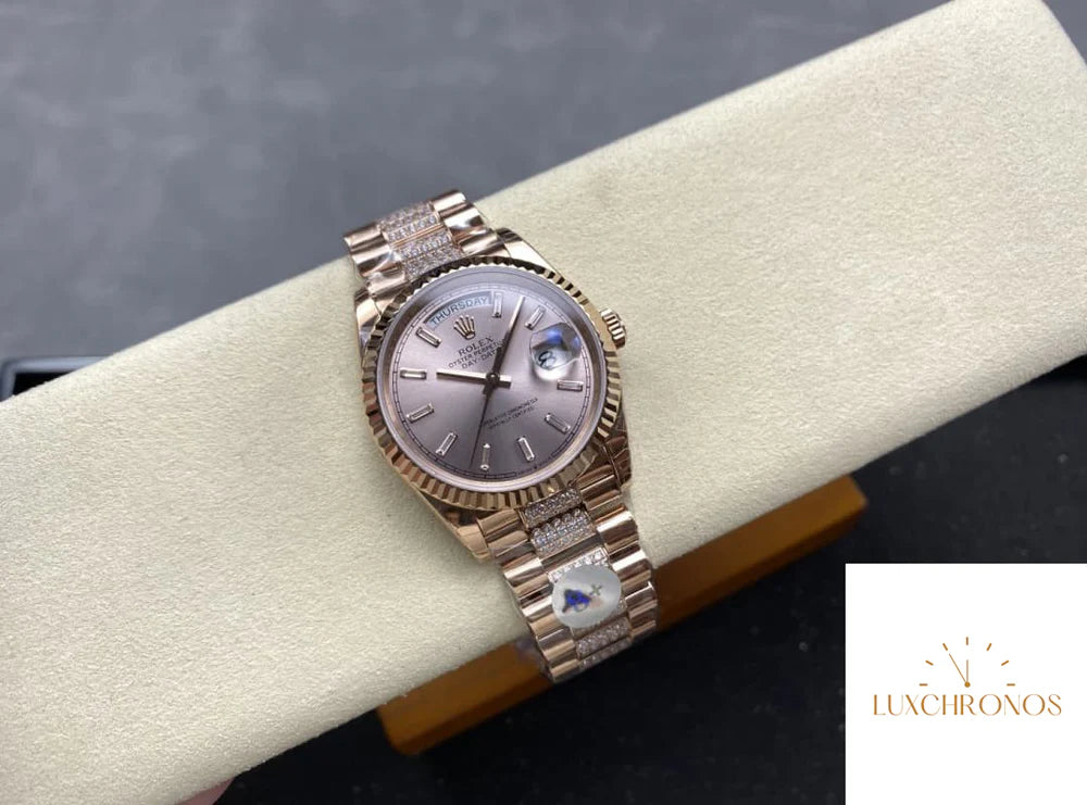 REPLICA ROLEX DAYDATE M128235-0088 11 BEST EDITION 8+ FACTORY SILVER DIAL