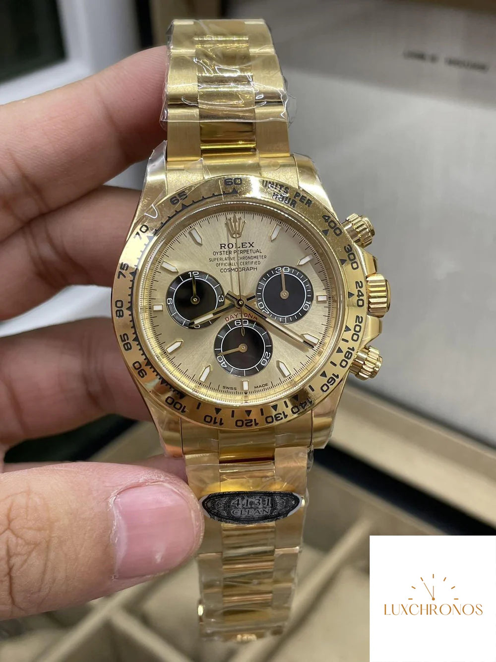 CLEAN FACTORY ROLEX COSMOGRAPH DAYTONA M126508-0006 GOLDEN COLOR