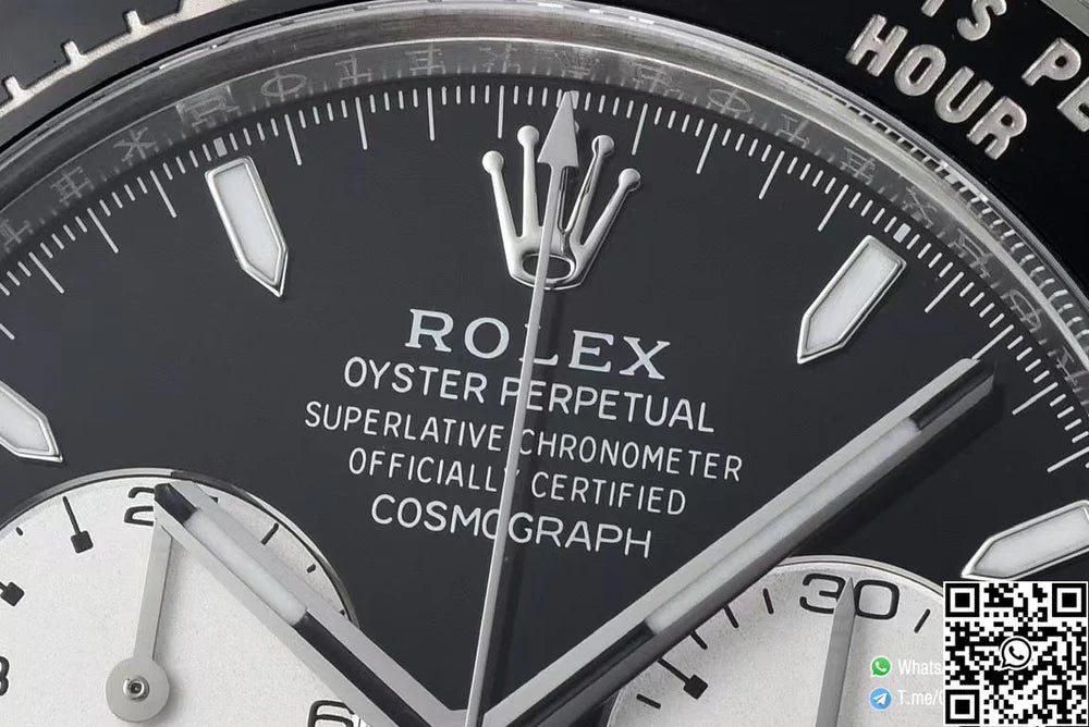 CLEAN FACTORY DAYTONA LE MANS M126529-0001 BLACK DIAL WHITE CHRONO SUB-DIAL WITH LUMINOS HOUS MARKERS 4132 MOVEMENT