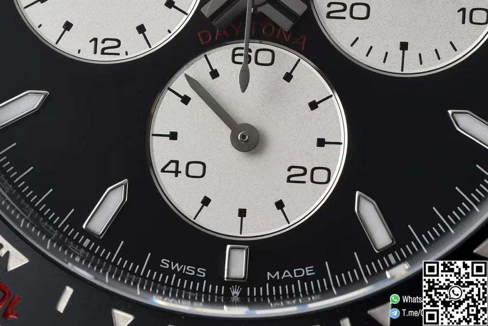 CLEAN FACTORY DAYTONA LE MANS M126529-0001 BLACK DIAL WHITE CHRONO SUB-DIAL WITH LUMINOS HOUS MARKERS 4132 MOVEMENT